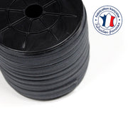 Bobine de 100m de passepoil gris anthracite, 100% coton, 14mm de large - tissuspipi.com