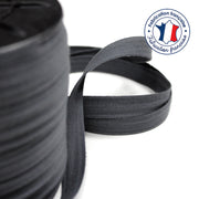 Bobine de 100m de passepoil gris anthracite, 100% coton, 14mm de large - tissuspipi.com