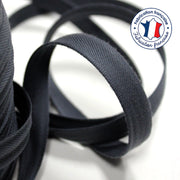 Bobine de 100m de passepoil gris anthracite, 100% coton, 14mm de large - tissuspipi.com