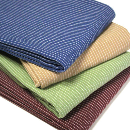 Tissu coton tissé rayé fines rayures : nombreuses couleurs - OEKO - TEX - tissuspipi.com