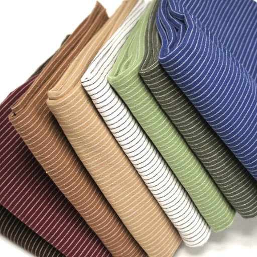 Tissu coton tissé rayé fines rayures : nombreuses couleurs - OEKO - TEX - tissuspipi.com