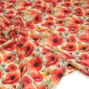 Tissu cotonnade les coquelicots - COLLECTION FLORALE - OEKO - TEX - tissuspipi.com