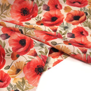 Tissu cotonnade les coquelicots - COLLECTION FLORALE - OEKO - TEX - tissuspipi.com