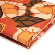 Tissu coton demi - natté SEVENTIES, fleuri rouille rose vert - OEKO - TEX STANDARD 100 - tissuspipi.com