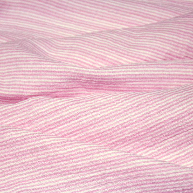 Tissu double gaze coton rayée recto verso : nombreuses couleurs ! OEKO - TEX - tissuspipi.com