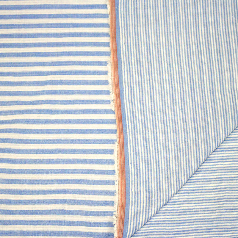 Tissu double gaze coton rayée recto verso : nombreuses couleurs ! OEKO - TEX - tissuspipi.com