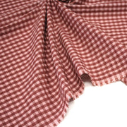 Tissu seersucker coton Vichy rose & prune - STANDARD 100 OEKO - TEX - tissuspipi.com