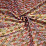 Tissu cotonnade motif vagues japonaises Seigaiha dorées : nombreuses couleurs - COLLECTION JAPON DORÉ - tissuspipi.com