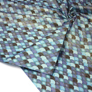 Tissu cotonnade motif vagues japonaises Seigaiha dorées : nombreuses couleurs - COLLECTION JAPON DORÉ - tissuspipi.com