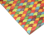 Tissu cotonnade motif vagues japonaises Seigaiha dorées : nombreuses couleurs - COLLECTION JAPON DORÉ - tissuspipi.com