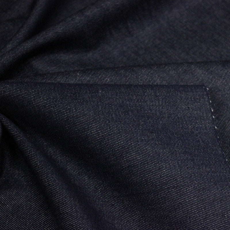 Tissu denim japonais KUROKI brut 100% coton bleu jean - Fabrication japonaise - tissuspipi.com