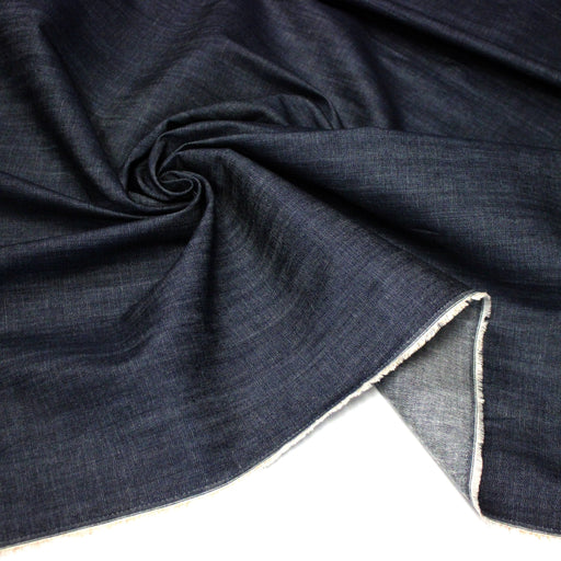 Tissu denim italien brut 100% coton bleu jean, 260gr/m2 - Fabrication italienne - tissuspipi.com