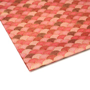 Tissu cotonnade motif vagues japonaises Seigaiha dorées : nombreuses couleurs - COLLECTION JAPON DORÉ - tissuspipi.com