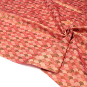 Tissu cotonnade motif vagues japonaises Seigaiha dorées : nombreuses couleurs - COLLECTION JAPON DORÉ - tissuspipi.com