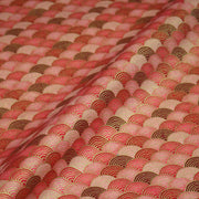 Tissu cotonnade motif vagues japonaises Seigaiha dorées : nombreuses couleurs - COLLECTION JAPON DORÉ - tissuspipi.com