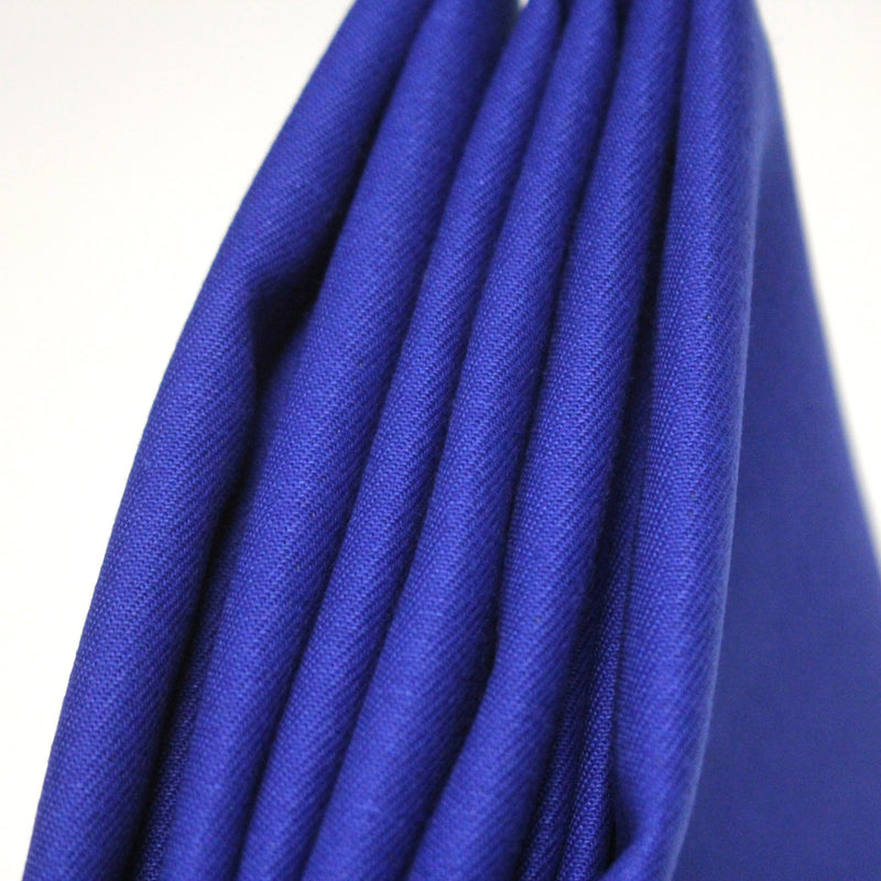 Tissu gabardine coton bleu roi - 325gr/m2 - Fabrication française - tissuspipi.com