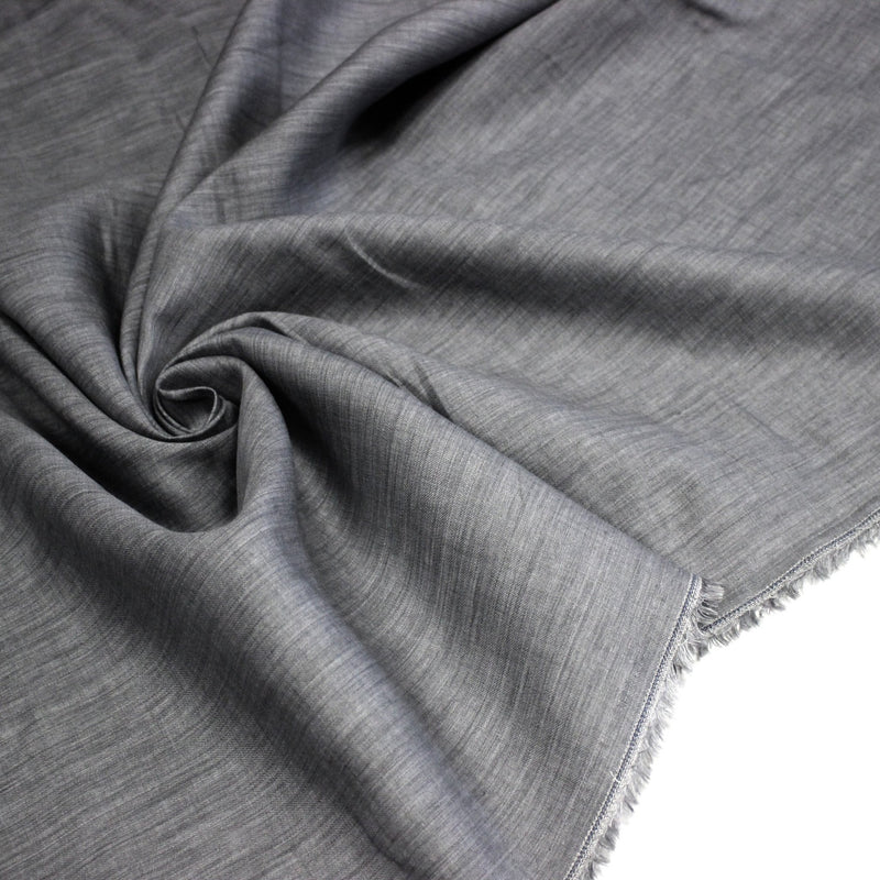 Tissu lin gris souris : habillement et déco d'intérieur - tissuspipi.com