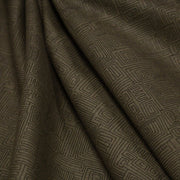 Tissu cotonnade vert marron aux lignes & formes géométriques - COLLECTION SEVENTIES - tissuspipi.com