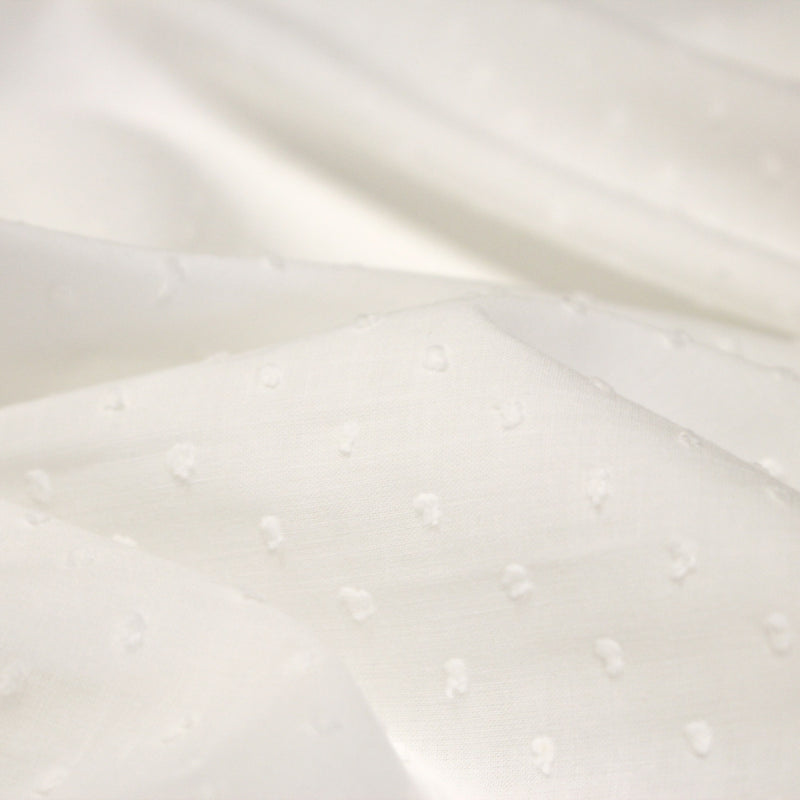 Tissu Plumetis de coton 100% coton : blanc, bleu, vert, parme... - tissuspipi.com