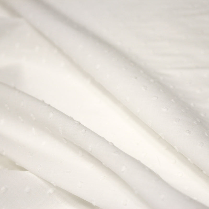 Tissu Plumetis de coton 100% coton : blanc, bleu, vert, parme... - tissuspipi.com