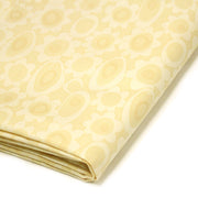 Tissu cotonnade jaune aux fleurs stylisées 70s jaunes - COLLECTION SEVENTIES - tissuspipi.com