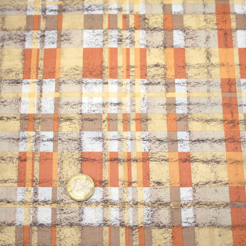 Tissu cotonnade motif PAPIER PEINT SEVENTIES : trois couleurs dispo - tissuspipi.com