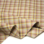 Tissu cotonnade, aux carreaux bleus roses et jaunes - STANDARD 100 OEKO - TEX - tissuspipi.com