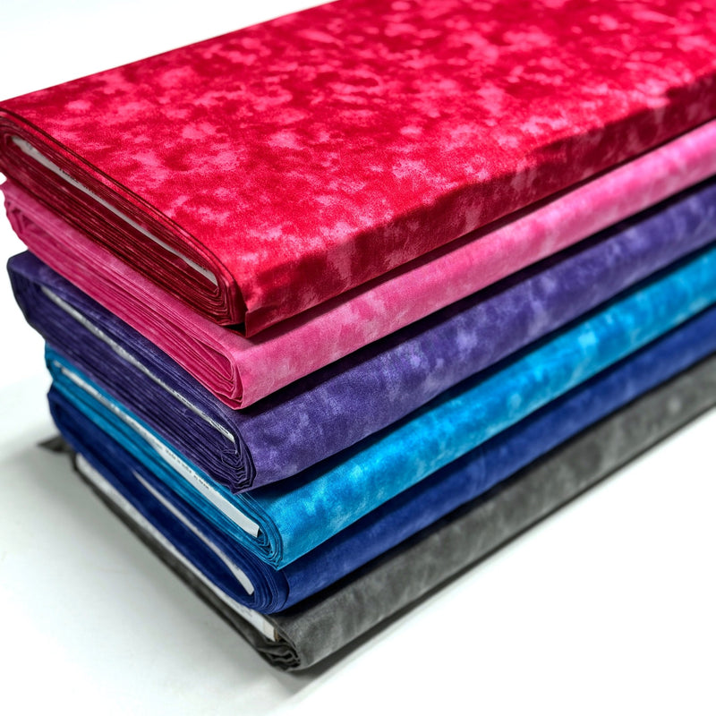 Tissu cotonnade faux - uni marbré pour patchwork & habillement : nombreuses couleurs ! - tissuspipi.com