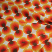 Tissu gabardine coton imprimée motif SEVENTIES, Cercles psychédéliques - STANDARD 100 OEKO - TEX - tissuspipi.com