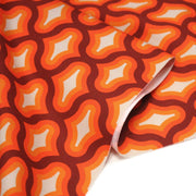 Tissu gabardine coton imprimée motif SEVENTIES, Losange Graphique - STANDARD 100 OEKO - TEX - tissuspipi.com