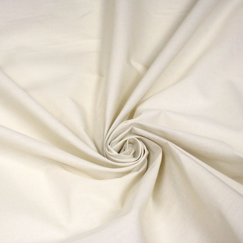 Tissu doublure polycoton écru uni - toile à patron écrue - tissuspipi.com