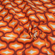 Tissu gabardine coton imprimée motif SEVENTIES, Losange Graphique - STANDARD 100 OEKO - TEX - tissuspipi.com