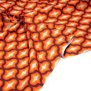 Tissu gabardine coton imprimée motif SEVENTIES, Losange Graphique - STANDARD 100 OEKO - TEX - tissuspipi.com