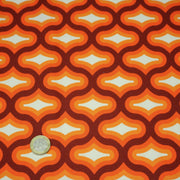 Tissu gabardine coton imprimée motif SEVENTIES, Losange Graphique - STANDARD 100 OEKO - TEX - tissuspipi.com