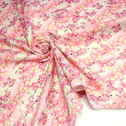 Tissu cotonnade motif japonais fleurs de cerisier : tons roses ou tons bleus– COLLECTION JAPON DORÉ - tissuspipi.com