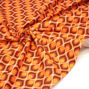 Tissu gabardine coton imprimée motif SEVENTIES, Flamme Hypnotique - STANDARD 100 OEKO - TEX - tissuspipi.com