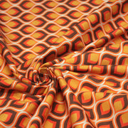 Tissu gabardine coton imprimée motif SEVENTIES, Flamme Hypnotique - STANDARD 100 OEKO - TEX - tissuspipi.com
