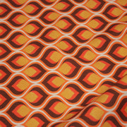 Tissu gabardine coton imprimée motif SEVENTIES, Flamme Hypnotique - STANDARD 100 OEKO - TEX - tissuspipi.com