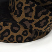 Ruban élastique motif léopard ocre, noir et marron, largeur 38mm - tissuspipi.com