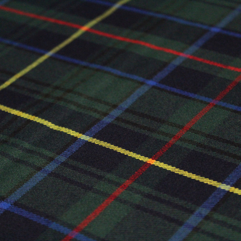 Tissu habillement Tartan motif traditionnel vert, bleu marine, rouge et jaune - OEKO - TEX® - tissuspipi.com