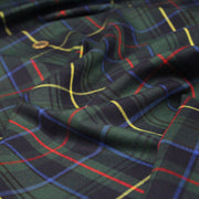 Tissu habillement Tartan motif traditionnel vert, bleu marine, rouge et jaune - OEKO - TEX® - tissuspipi.com
