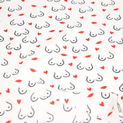 Tissu cotonnade Collection BOOBS : nombreux motifs de seins - STANDARD 100 OEKO - TEX - tissuspipi.com