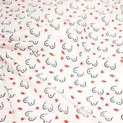 Tissu cotonnade Collection BOOBS : nombreux motifs de seins - STANDARD 100 OEKO - TEX - tissuspipi.com