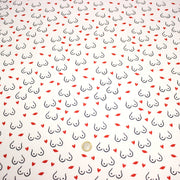 Tissu cotonnade Collection BOOBS : nombreux motifs de seins - STANDARD 100 OEKO - TEX - tissuspipi.com
