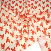Tissu cotonnade HOMARD vermillon, 4 couleurs disponibles - OEKO - TEX STANDARD 100 - tissuspipi.com