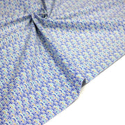 Tissu cotonnade motif japonais vagues SEIGAIHA : ocre & vert ou bleu & vert - STANDARD 100 OEKO - TEX - tissuspipi.com