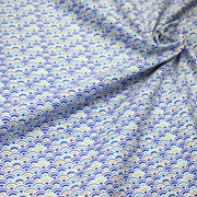 Tissu cotonnade motif japonais vagues SEIGAIHA : ocre & vert ou bleu & vert - STANDARD 100 OEKO - TEX - tissuspipi.com