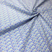 Tissu cotonnade motif japonais vagues SEIGAIHA : ocre & vert ou bleu & vert - STANDARD 100 OEKO - TEX - tissuspipi.com
