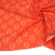 Tissu cotonnade HOMARD vermillon, 4 couleurs disponibles - OEKO - TEX STANDARD 100 - tissuspipi.com