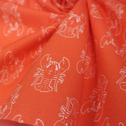 Tissu cotonnade HOMARD vermillon, 4 couleurs disponibles - OEKO - TEX STANDARD 100 - tissuspipi.com